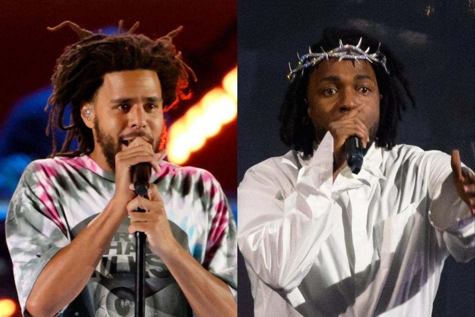 J Cole and Kendrick Lamar (Getty)