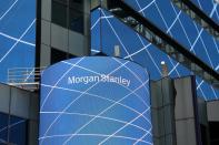 FILE PHOTO: The corporate logo of financial firm Morgan Stanley is pictured on the company's world headquarters in New York