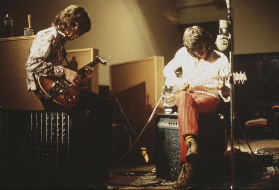 The Stones in the London studio - getty