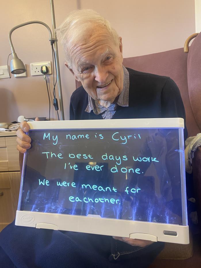 Cyril Banks, 96, shares his relationship advice. (Care UK/ PA)