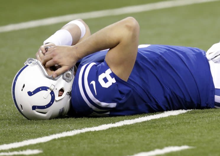 Matt Hasselbeck pledged his brain to be studied by the Concussion Legacy Foundation. (AP)