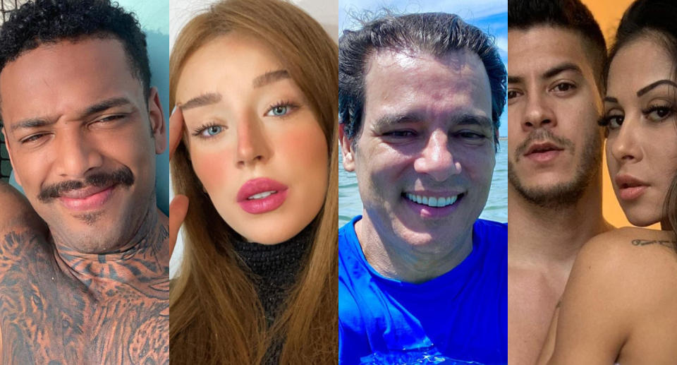 Nego, Duda, Celso, Arthur e Mayra são os donos das primeiras polêmicas de 2021 (reprodução / instagram @negodoborel @dudareisb @celsoportiolli @mayracardi)