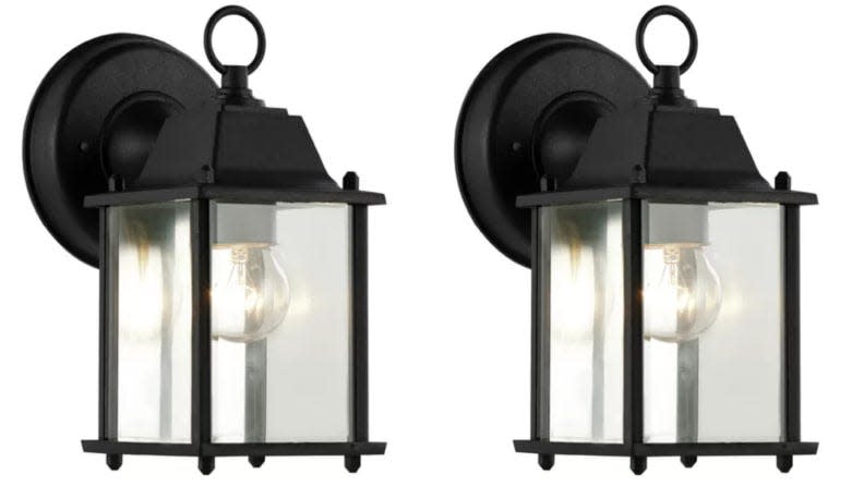 This outdoor wall lantern is both adorable and functional.