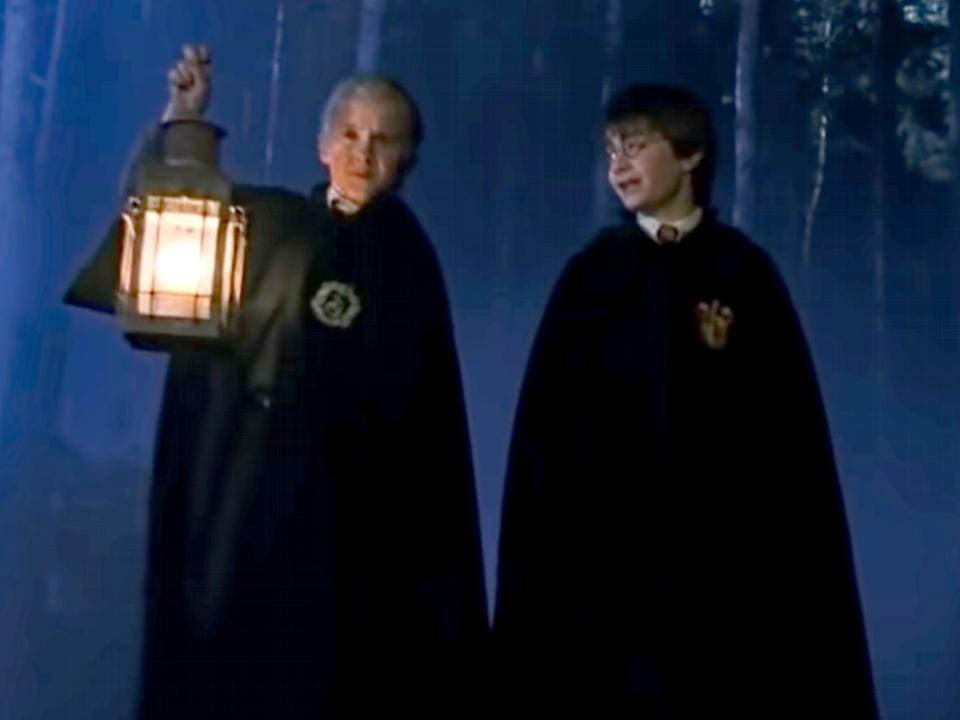 draco and harry in harry potter and the sorcerer's stone