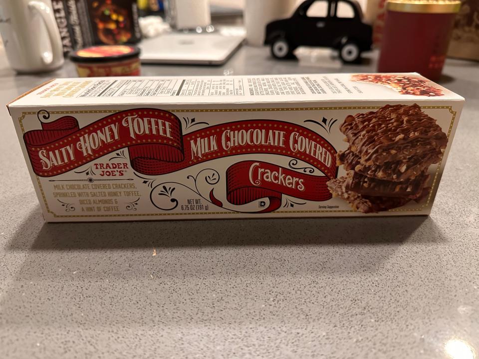 Trader Joe's salty honey-toffee-chocolate crackers