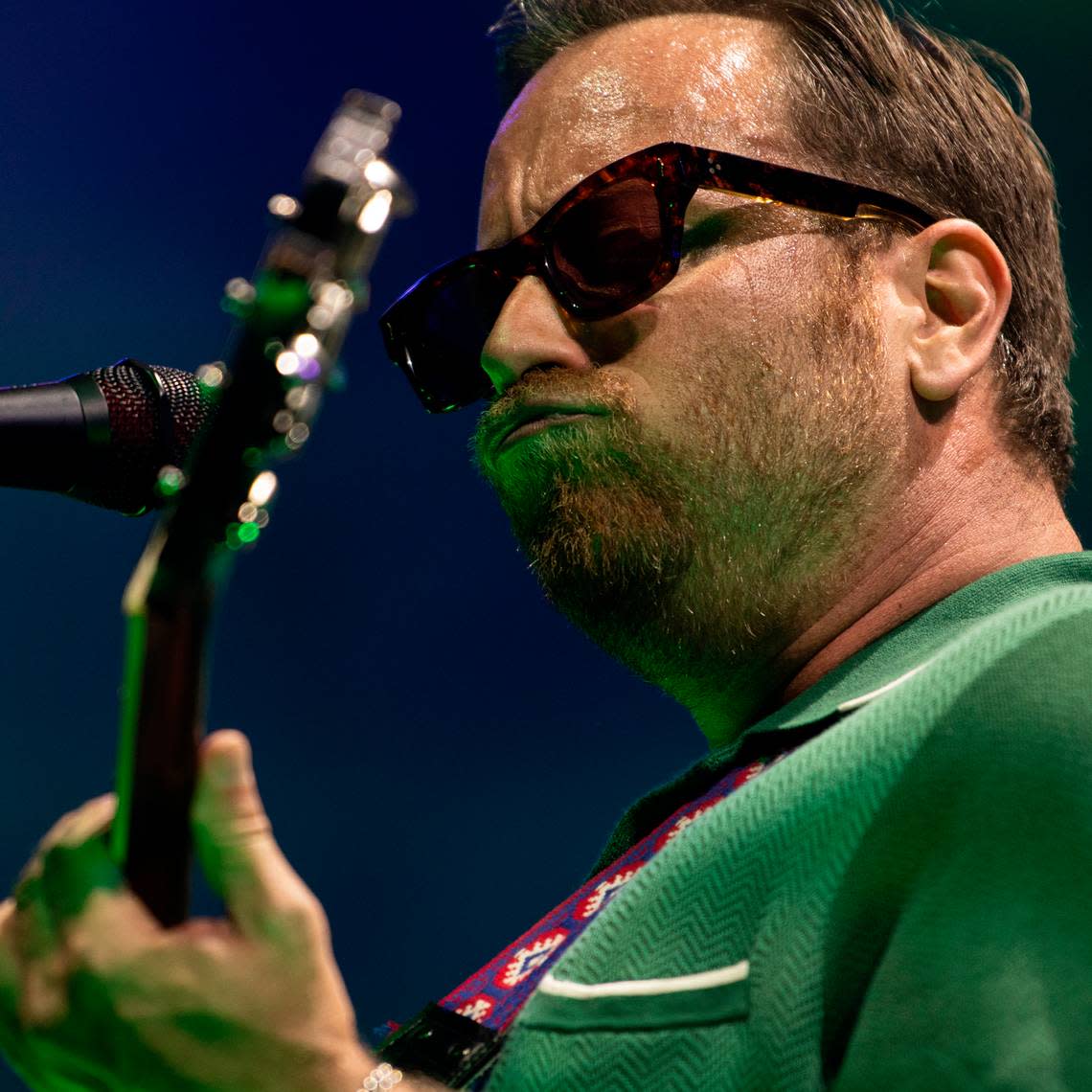 Dan Auerbach of The Black Keys in concert at Raleigh, N.C.’s Coastal Credit Union Music Park at Walnut Creek, Thursday night, Sept. 1, 2022.