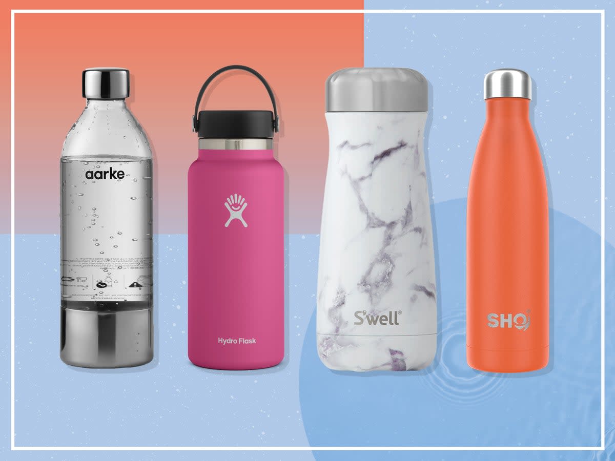 If your goal in 2022 is to drink more water, but you don’t want to add to the plastic pollution problem, a reusable water bottle is an ideal solution (iStock/The Independent)