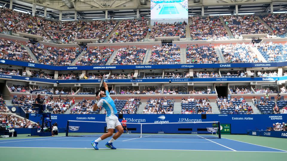 Djokovic was in dominant form throughout the US Open quarterfinal. - Robert Deutsch/USA Today