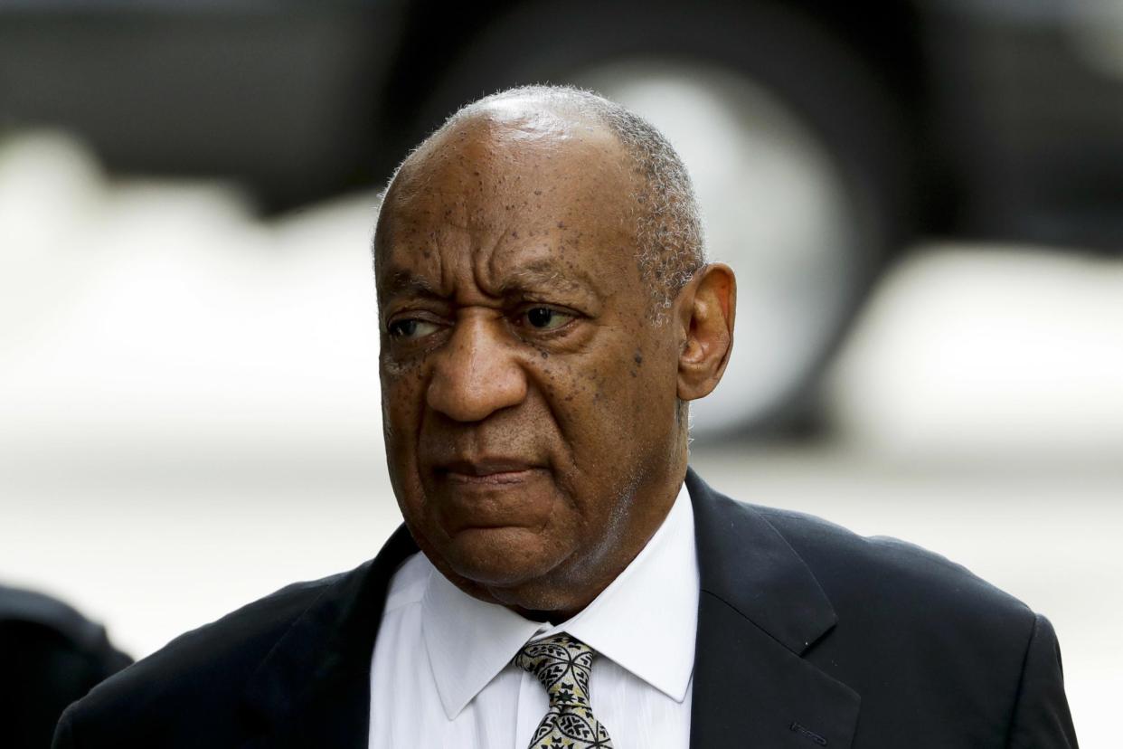 Bill Cosby arrives at the Montgomery County Courthouse during his sexual assault trial in Norristown, Pennsylvania: AP Photo/Matt Slocum