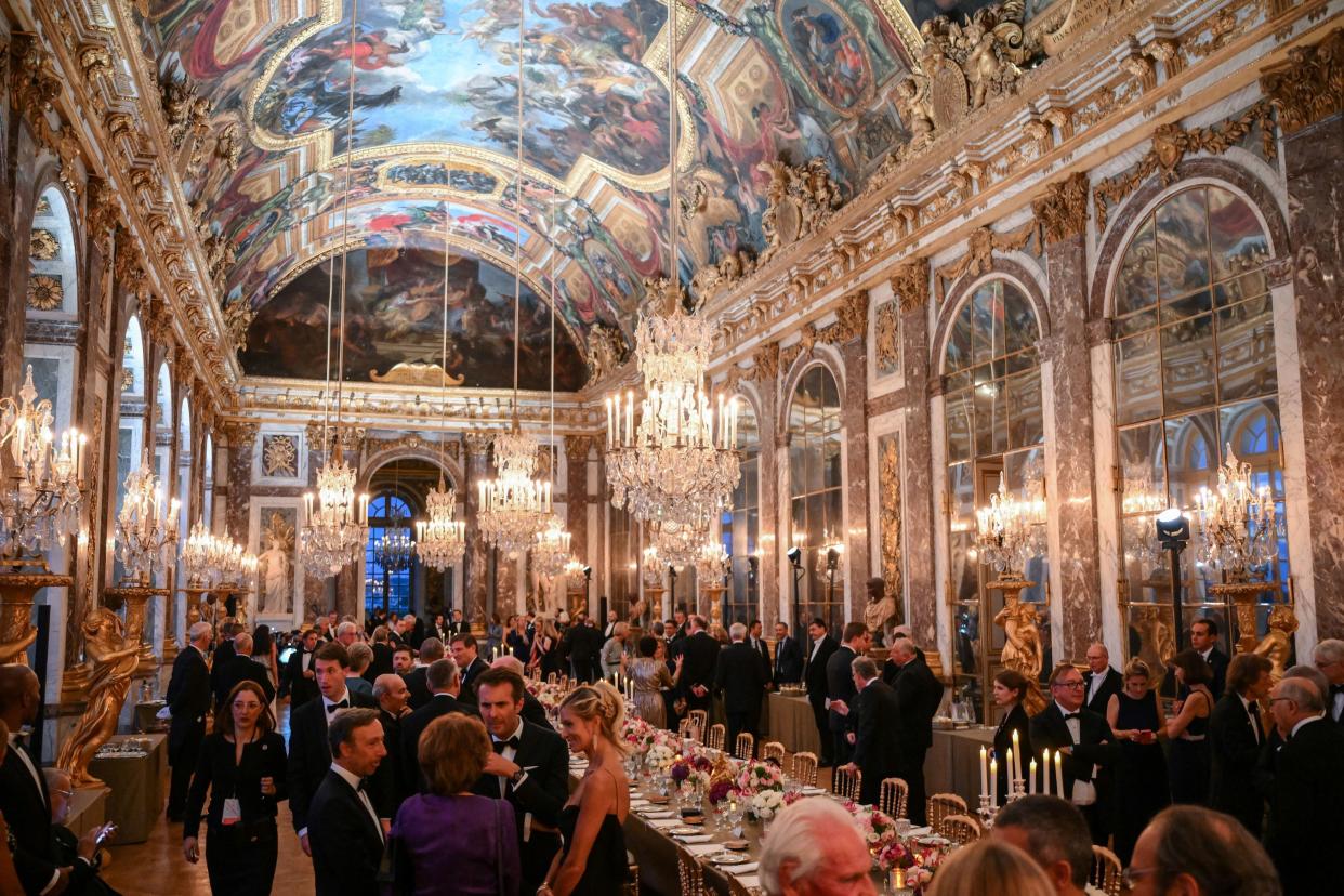 The black-tie state dinner at the Palace de Versailles (PA)
