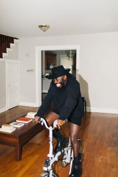 Black lives on the home’s second level in his grandmother’s former bedroom. He transformed a room on the first floor into a pop-up gallery space called Grandma’s House.