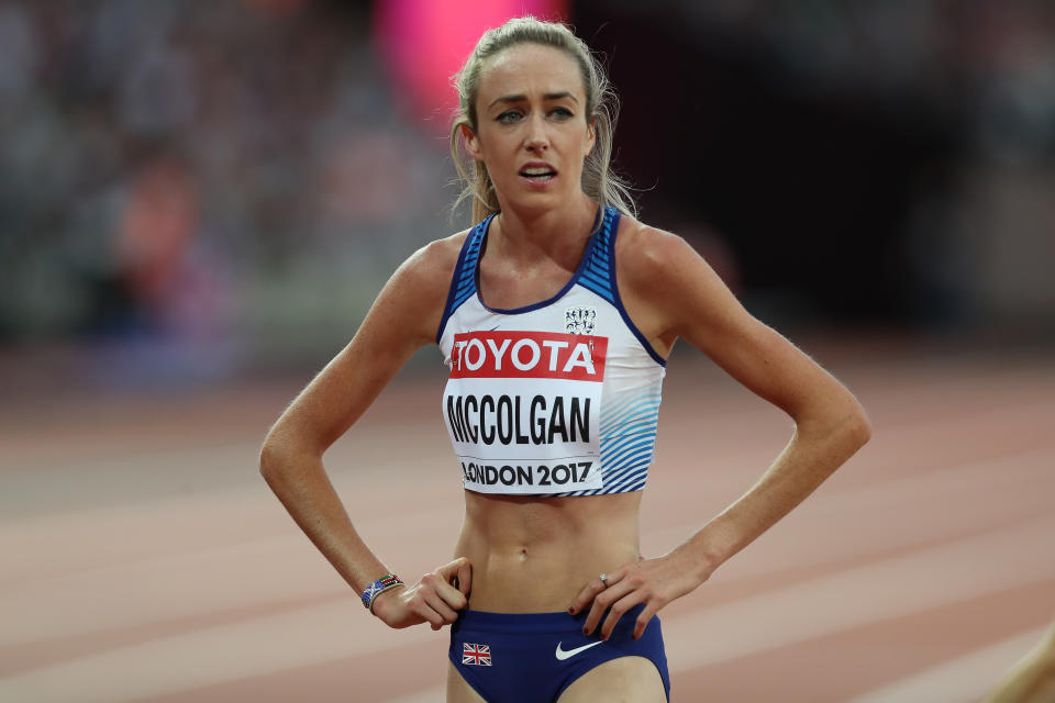 Eilish McColgan of Great Britain competes in the Women's 5000m final at the  IAAF World Athletics Championships London 2017. (Credit: Getty Images)