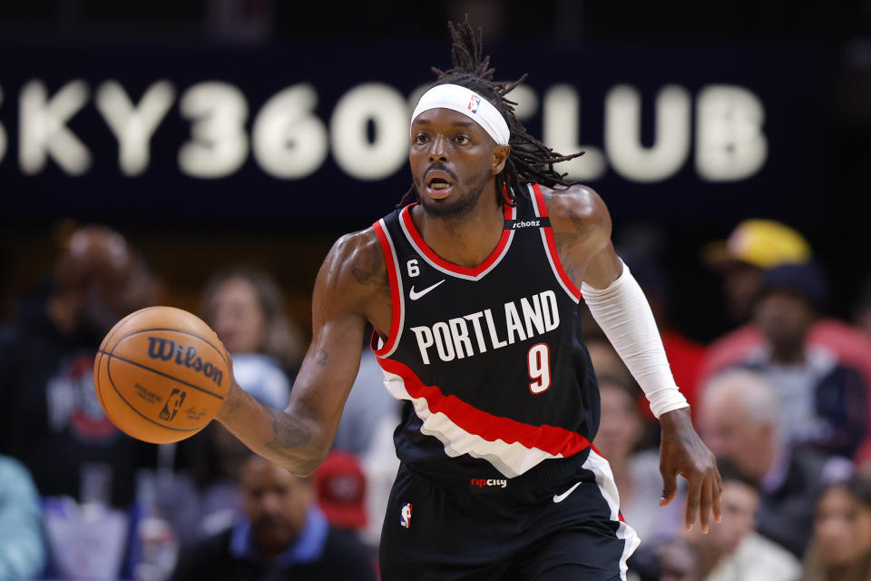 Jerami Grant spent the past season with the Portland Trail Blazers after being traded from the Detroit Pistons this past offseason. (Photo by Todd Kirkland/Getty Images)