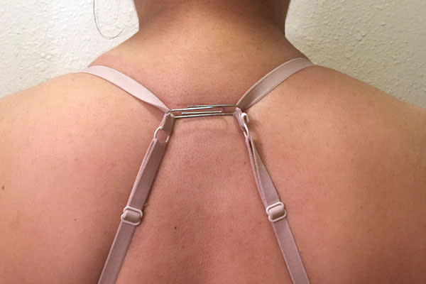 These bra strap clips that turn any bra into a racerback, without
