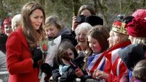 <p> Being an endearingly popular member of the British Royal Family, Kate Middleton has mastered the art of dealing with the public. </p> <p> However, as this funny, candid photo proves, even Kate can still be surprised by something a fan will say. While on a visit to Dumfries in 2013, the Duchess of Cambridge was caught off guard by something said. </p> <p> Unsettled look aside, Kate's stunning red trench coat was an inspired choice for braving the cold in a fashion-forward way. </p>