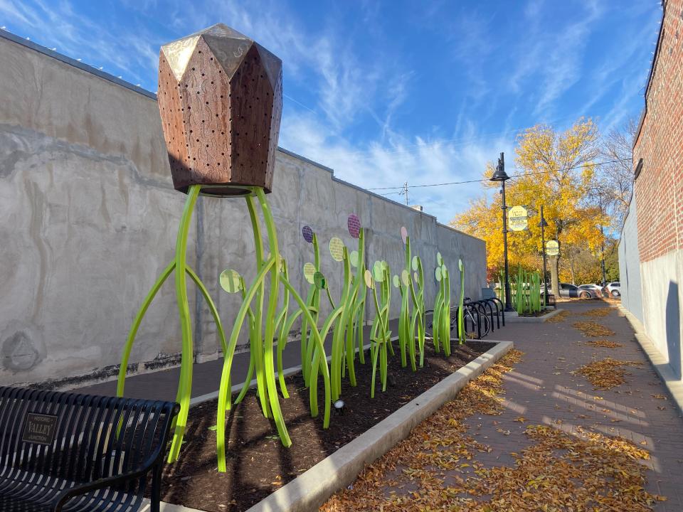 "Limelight," by Tim Adams, is an art piece located in the Valley Junction neighborhood of West Des Moines.