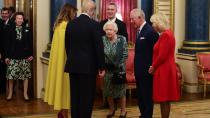 <p> Princess Anne famously hit the news during former president Donald Trump’s visit to the UK in 2019. At the time, a clip of Anne having a slightly tense conversation with the Queen went viral on social media, making it one of her most memorable moments of all time. </p> <p> In the video, Queen Elizabeth II is stood next to Charles and Camilla in a receiving line for Trump and his wife Melania. Just a few steps away, Princess Anne is in the background, away from the group. A minute or so into chatting, the Queen appears to gesture to her only daughter, and Anne shrugs and mutters something back in response. </p> <p> At the time, royal fans were convinced that the Princess Royal was snubbing the controversial President by refusing to meet him – but since then, the truth of the moment has been cleared up! In a longer video, Anne can be seen entering the room with Donald Trump, suggesting that the pair have already been introduced. </p> <p> When the Queen looks over to her daughter, some have guessed that she is instead looking to see which world leader she is to greet next. When she only sees her daughter, it's thought that Princess Anne explains, "It’s just me", before pointing to the men behind her, and saying, "And this lot!" </p>