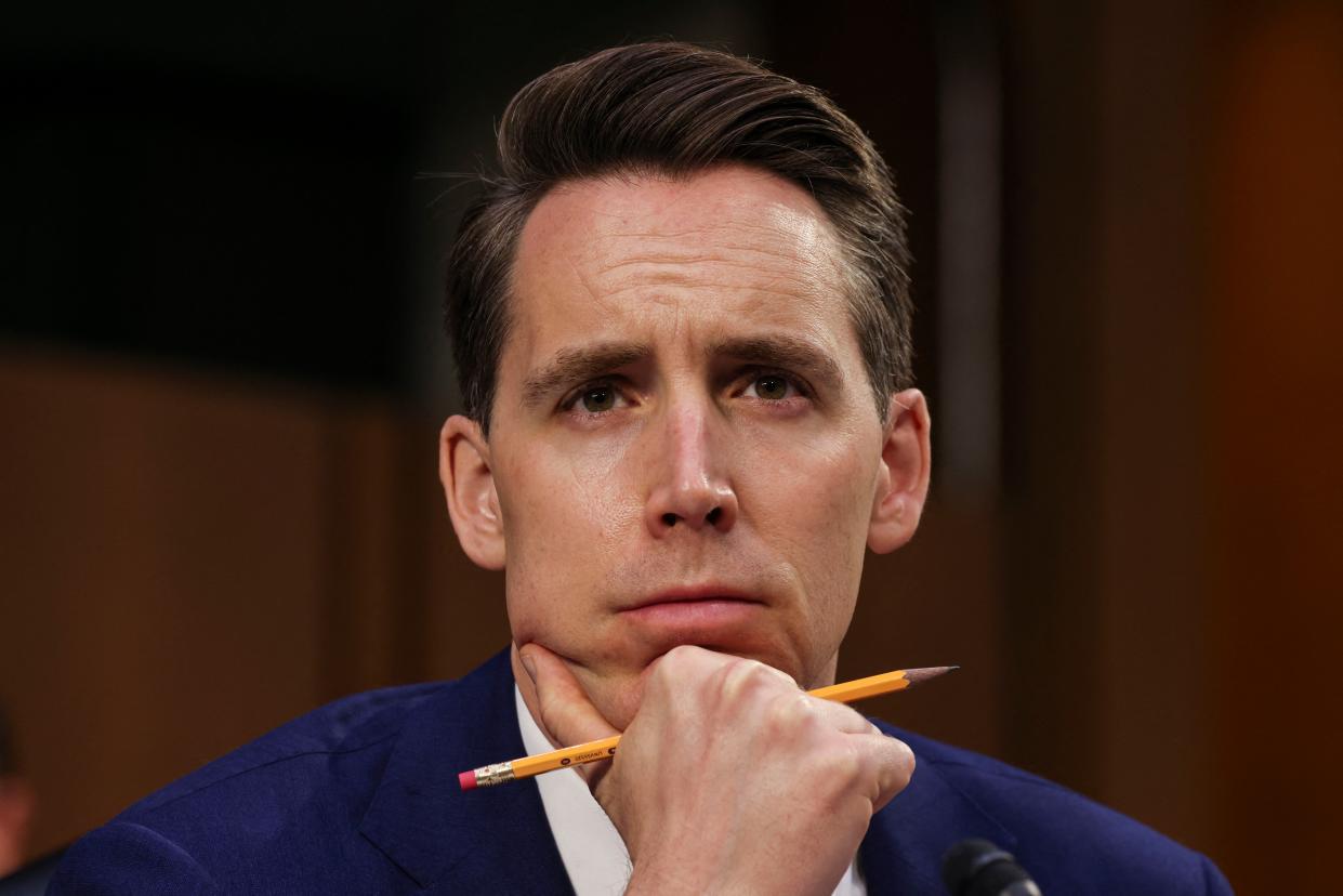 <p>Senator Josh Hawley is lone senator to vote against anti-hate crimes bill in Senate</p> (POOL/AFP via Getty Images)