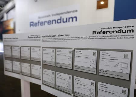 Preparations for the Edinburgh count are made in Ingleston, Scotland, September 17, 2014. REUTERS/Russell Cheyne