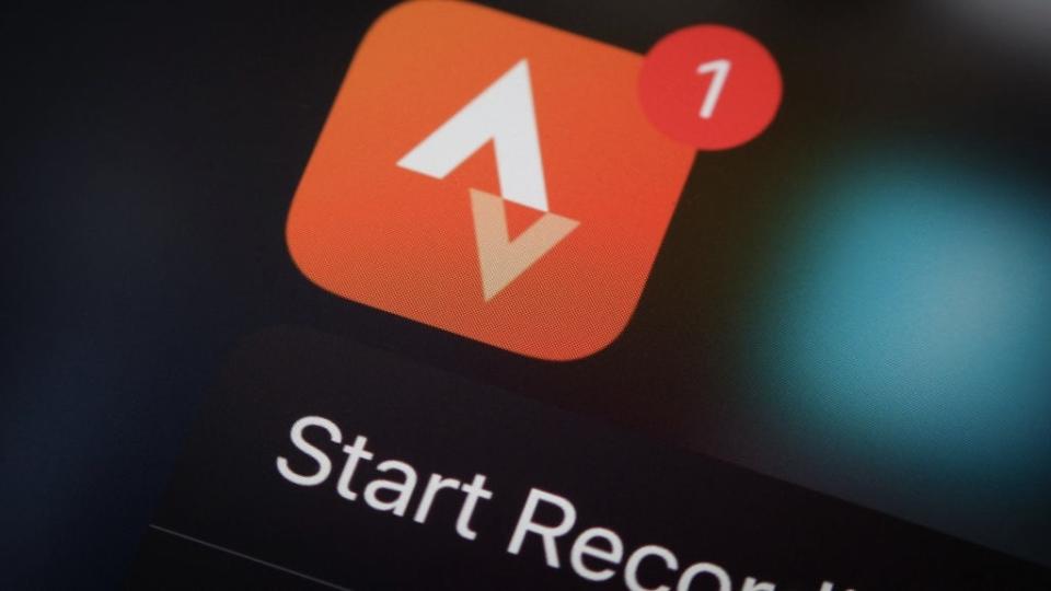 Strava app icon on smartphone