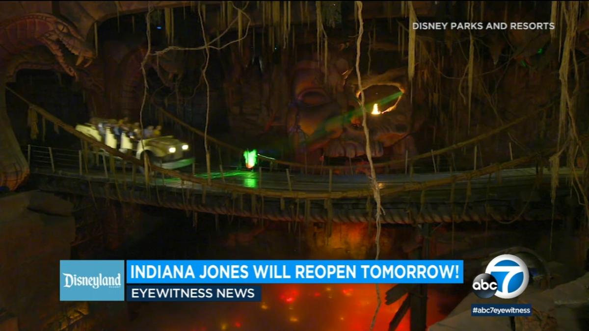 Indiana Jones ride at Disneyland to reopen Friday after upgrades