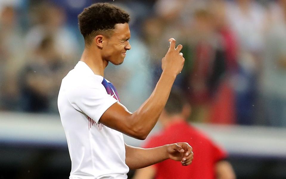 Trent Alexander-Arnold was one of a number of players to apply insect repellent - PA