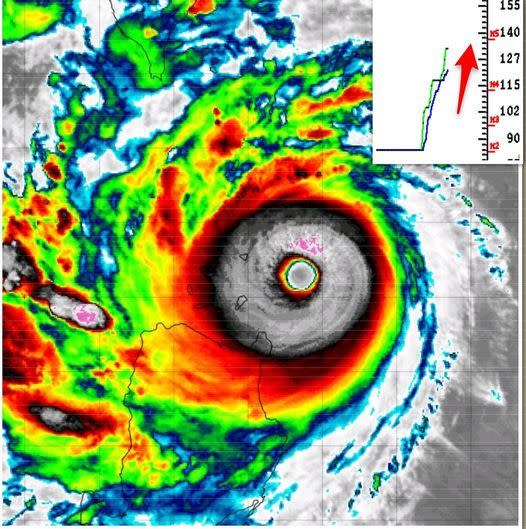 氣象粉專發文指出，蘇拉颱風T值正在快速往上衝。（圖／翻攝自觀氣象看天氣臉書）