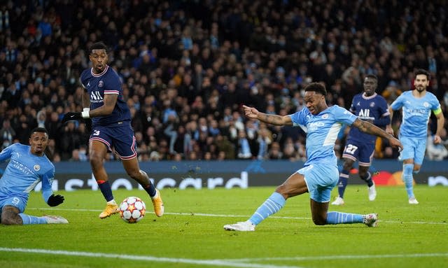 Sterling netted the equaliser against PSG