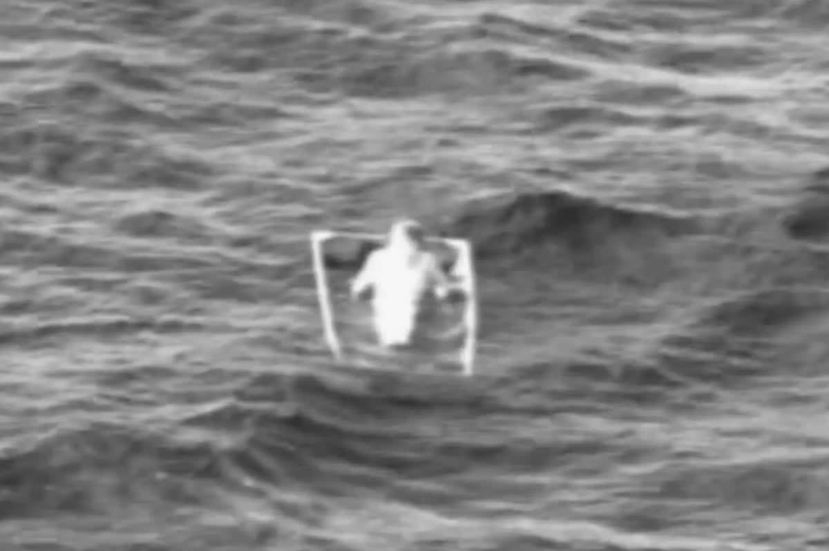 A large wave capsized Mr Gregory’s boat and sent him drifting far from the shore (US Coast Guard)