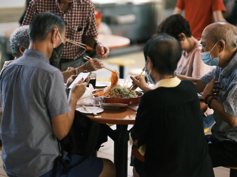 Singaporean Locals Eating