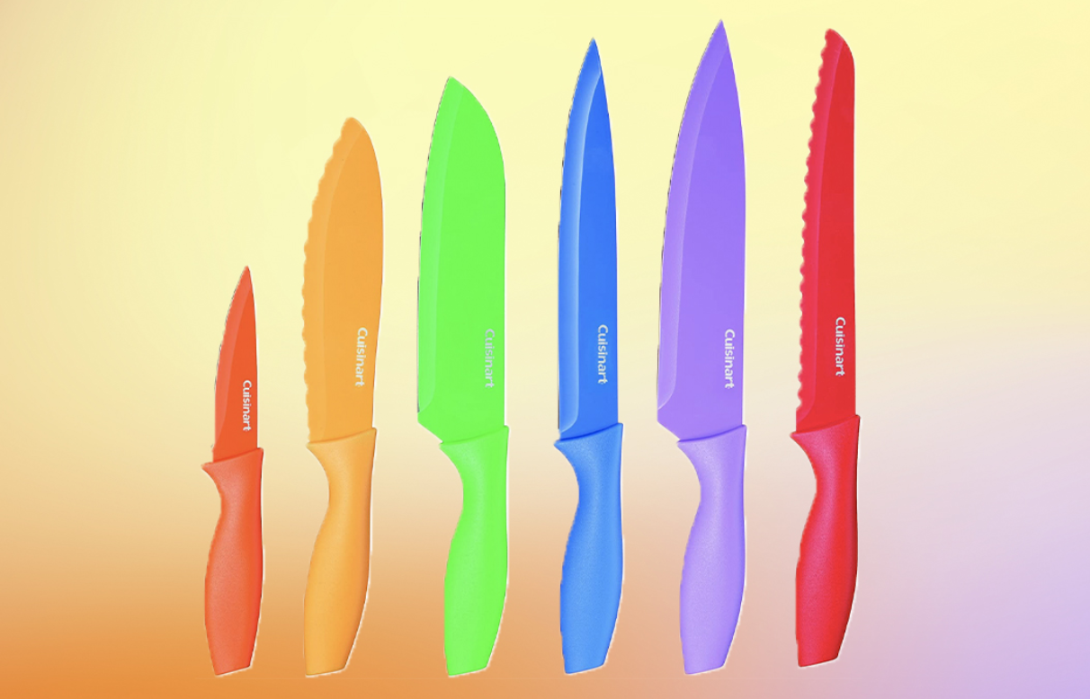 These colorful knives cut like butter. (Photo: Amazon)