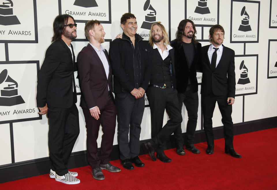 The Foo Fighters arrive at the 58th Grammy Awards in 2016. (Photo: Reuters/Danny Moloshok)