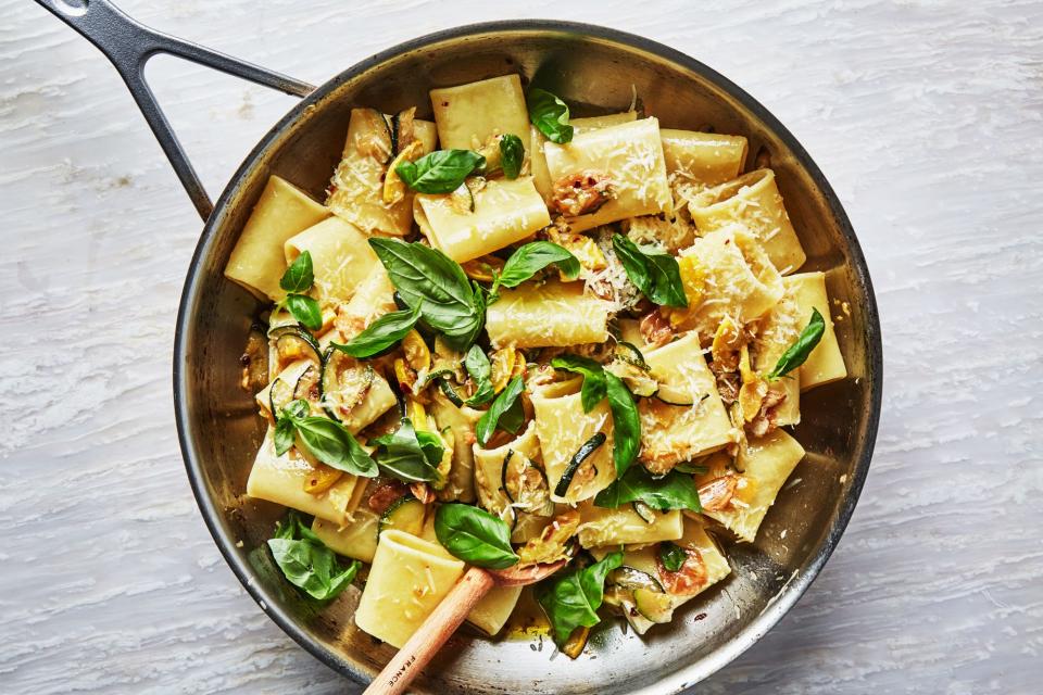 Summer Squash and Basil Pasta