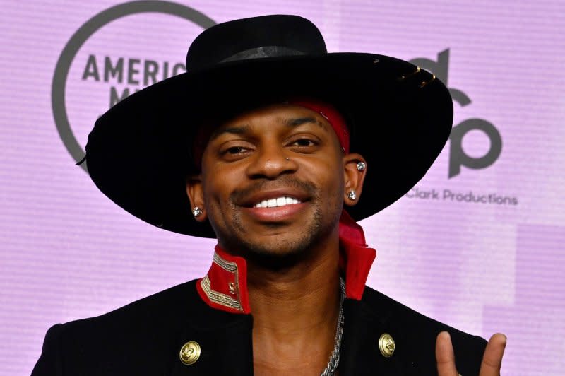 Jimmie Allen attends the American Music Awards in 2022. File Photo by Jim Ruymen/UPI