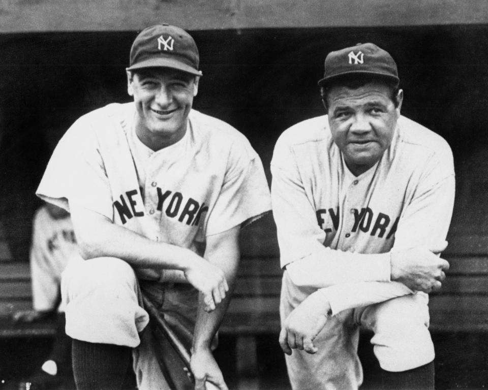 Lou Gehrig and Babe Ruth had two of the best seasons ever in 1927. (Photo by NY Daily News Archive via Getty Images)