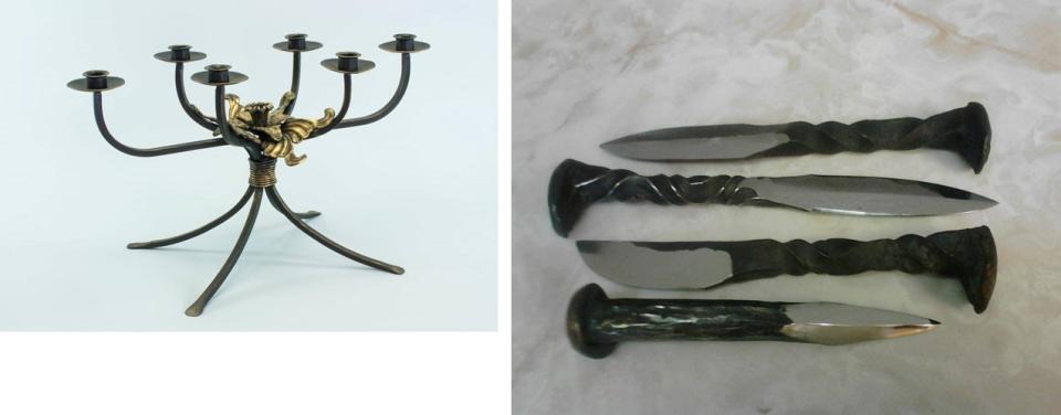 In addition to his large-scale metalwork, Bill Coleman creates smaller items more suitable for gift-giving.