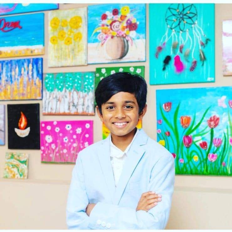 Arsh Pal, 12, of Dubuque, was a 2022 recipient of The Diana Award for using his talent in art to donate money to charities and teaching others painting as a way to heal.