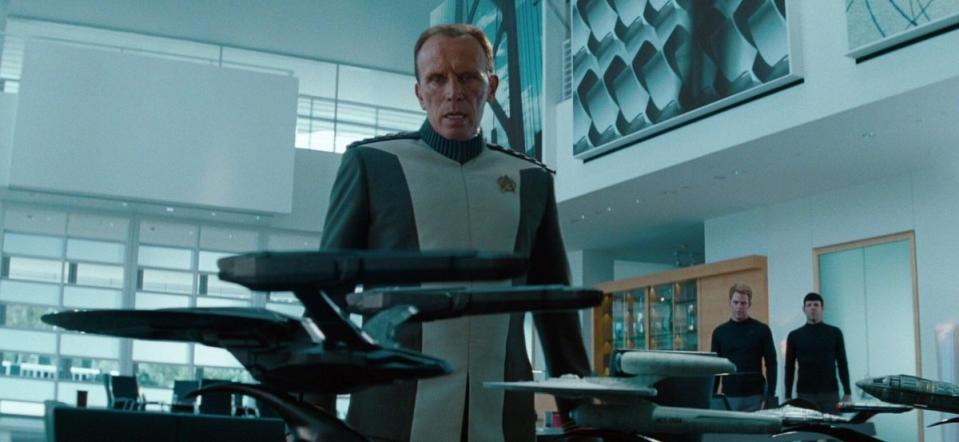 Admiral Marcus (Peter Weller) in Star Trek: Into Darkness, the man behind that universe's Section 31.
