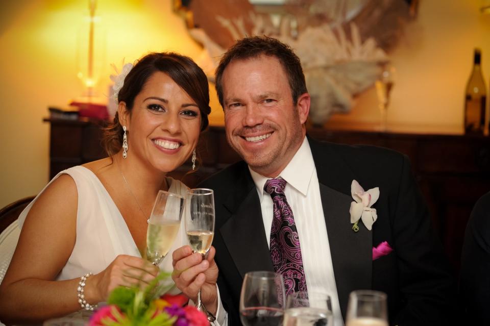 The Lamberts on their wedding day. Starting a family would prove more difficult than they could've imagined, including efforts at invitro fertilization and failed adoption attempts.