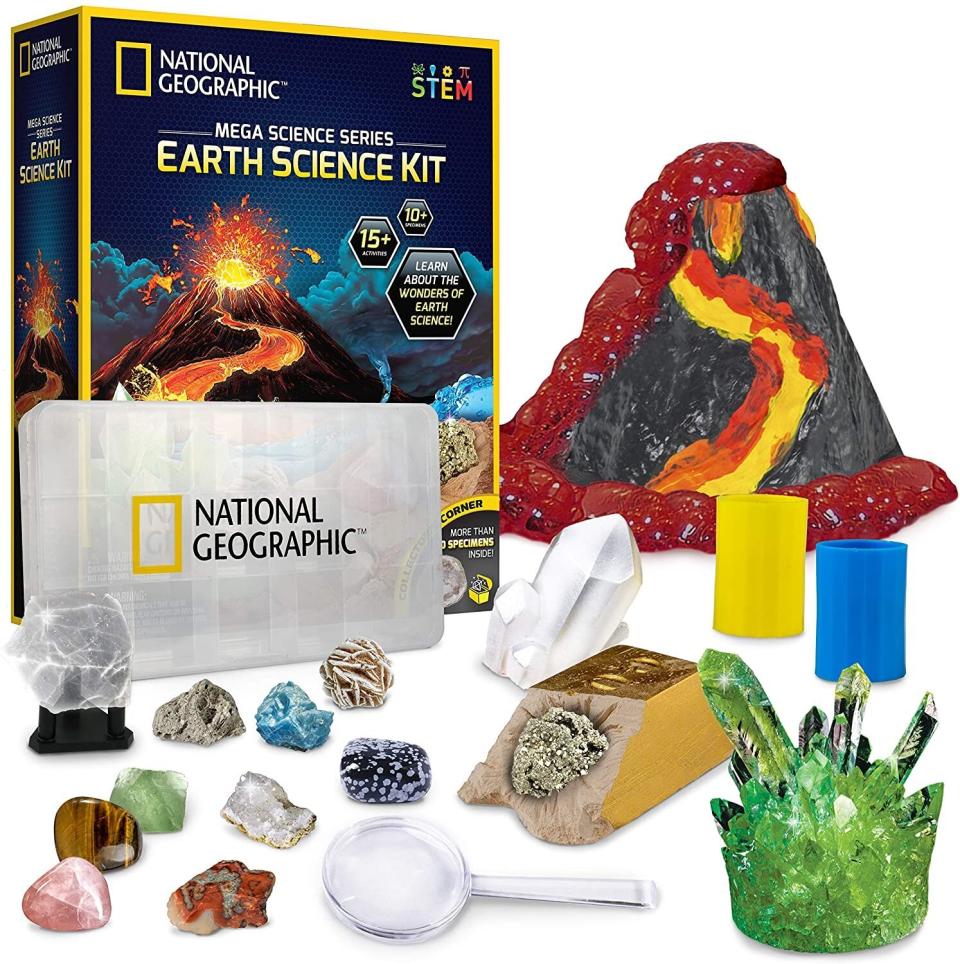 <a href="https://amzn.to/3kOgGsj" target="_blank" rel="noopener noreferrer">This kit</a> has everything your science-loving kid will need for 15 different experiments. They'll be able to erupt a volcano and grow a crystal from their playroom &mdash; and there are easy-to-follow guides. <a href="https://amzn.to/3kOgGsj" target="_blank" rel="noopener noreferrer">Find it for $30 at Amazon</a>.