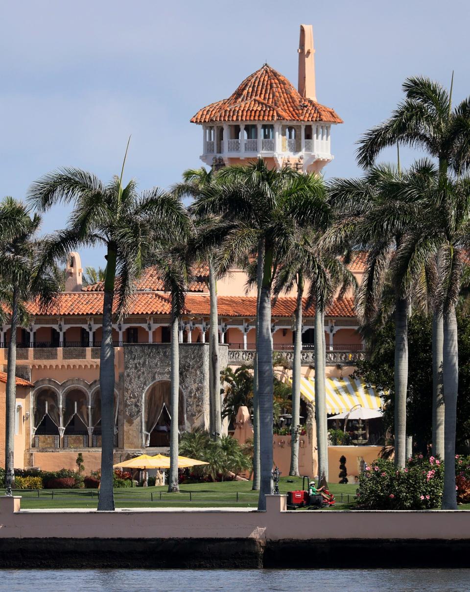 Former President Donald Trump's Mar-a-Lago resort on Feb. 10, 2021, in Palm Beach, Florida.