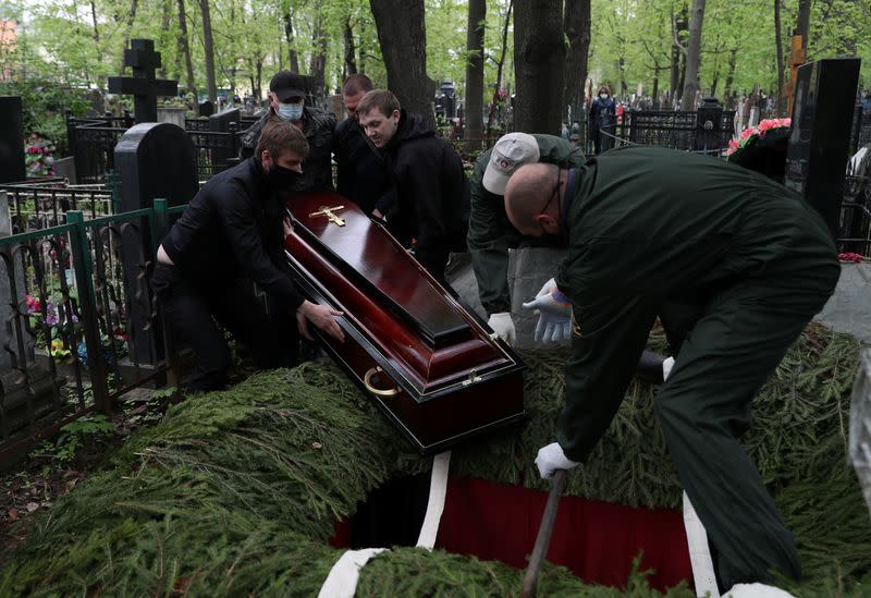 Orthodox deacon Andrei Molchanov's funeral, who died after contracting the coronavirus disease (COVID-19), in Moscow