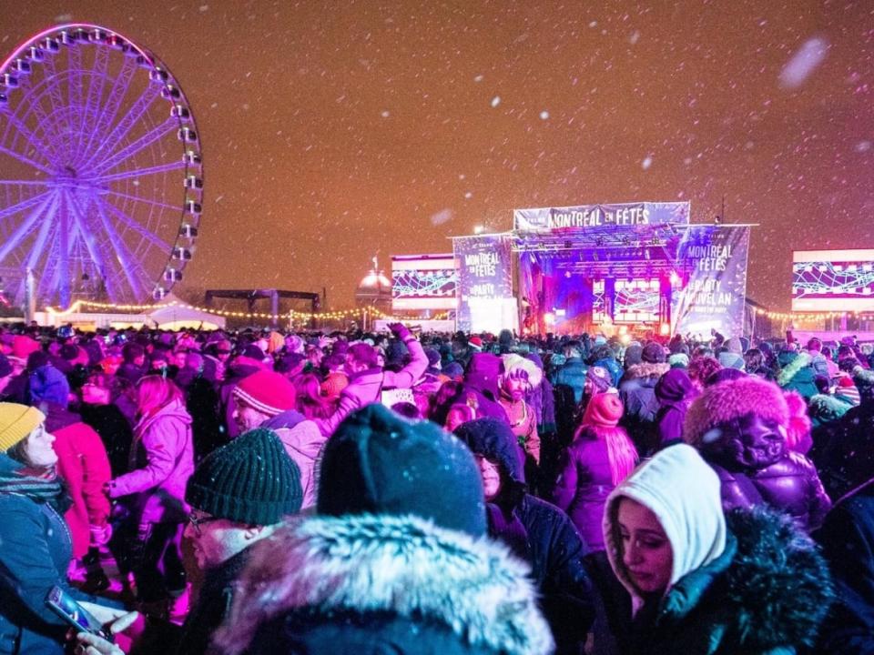 The Montréal en fête festival and its New Year’s show at the Old Port, set to come back for its tenth year, have been cancelled. (Radio-Canada - image credit)