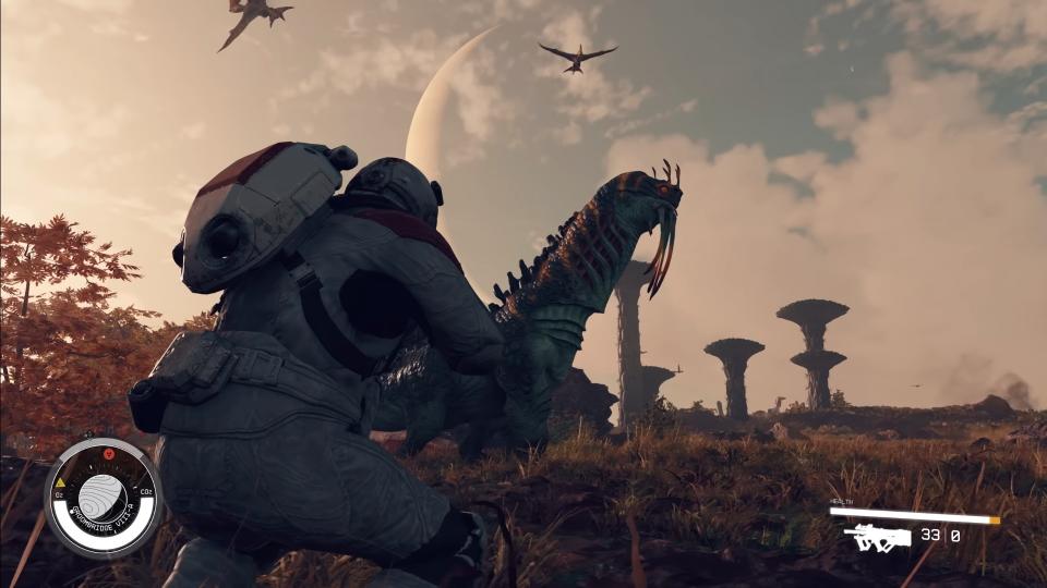 Promotional screenshot of alien life in Starfield