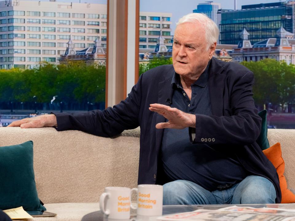 John Cleese appeared on Good Morning Britain in October 2023. (Shutterstock/ITV)