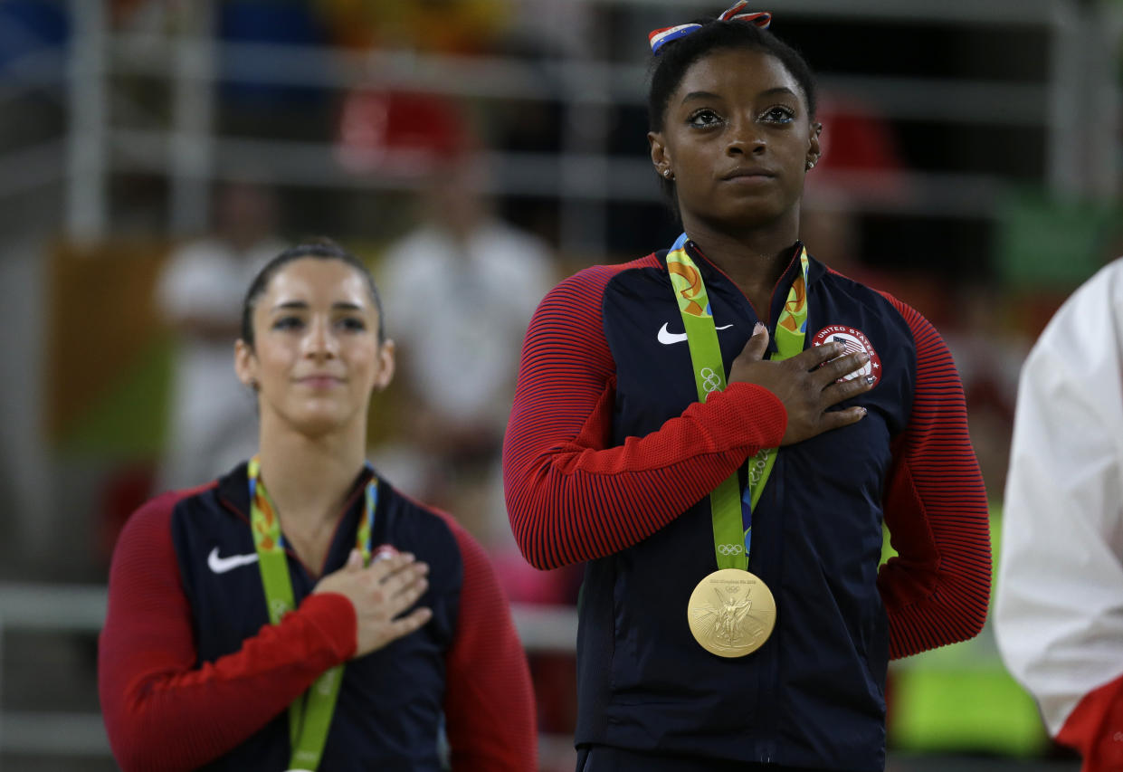 USA Gymnastics star Simone Biles joined teammate Aly Raisman among those accusing the team’s doctor of sexual abuse. (AP)