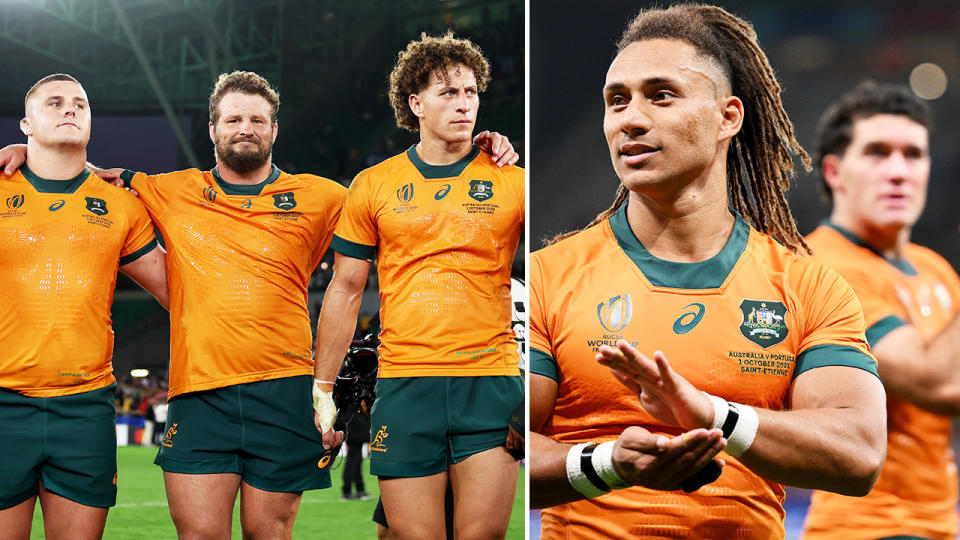 Wallabies players, pictured here at the Rugby World Cup.