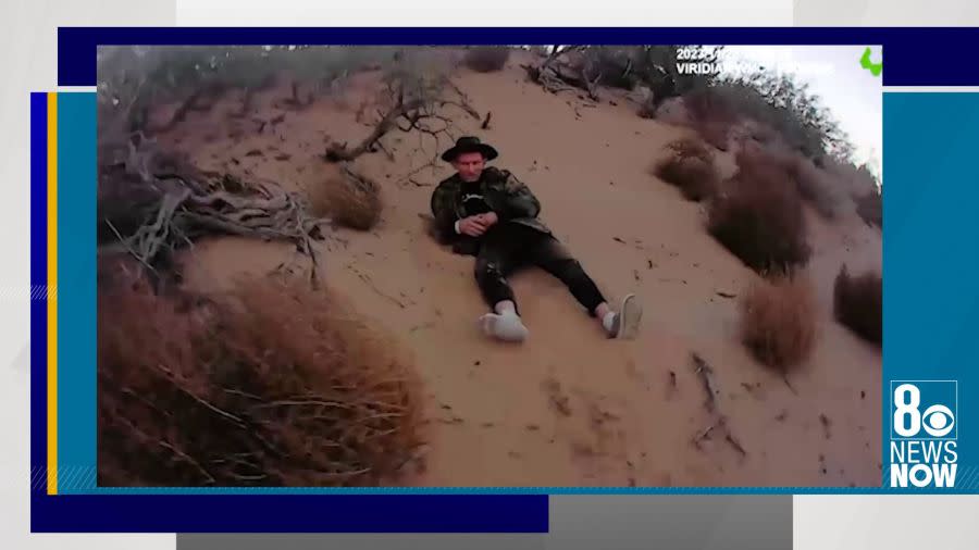 Joshua Reese, 27, of Pahrump, seen here in the sand dunes in Nye County following a pursuit with NCSO deputy on Nov. 23, 2023. (NCSO)
