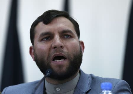 The head of Afghanistan's Independent Election Commission (IEC) secretariat, Zia-ul-Haq Amarkhil, speaks during a news conference in Kabul June 23, 2014. REUTERS/Mohammad Ismail