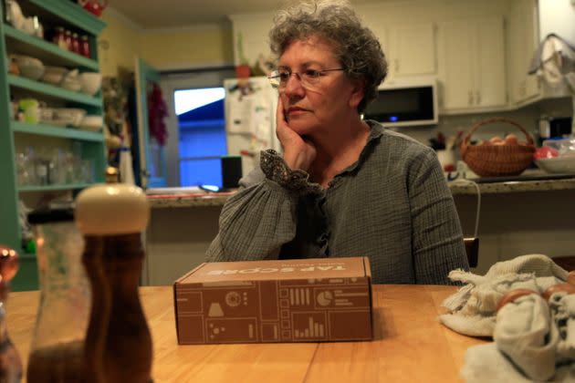 LeAnne Pembleton sits at her kitchen table at her home in Cherryville. (Photo: Brian Blanco for HuffPost)